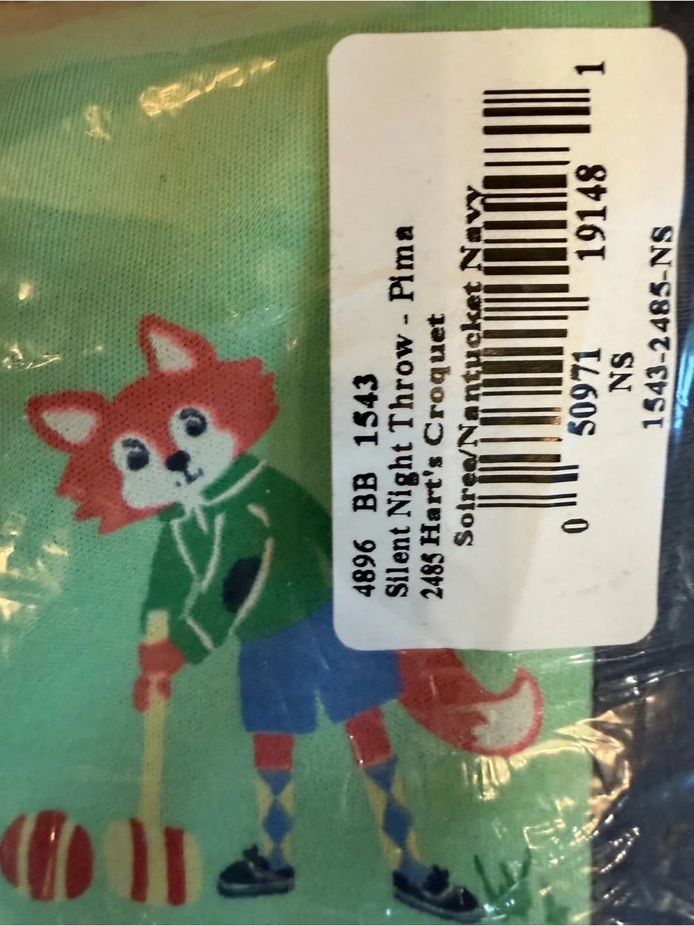 NWT The Beaufort Bonnet Company Harts Croquet Throw Blanket